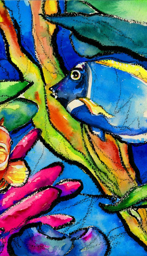 Sea Friends - Fish Painting by Kathy Morton Stanion by Kathy Morton Stanion