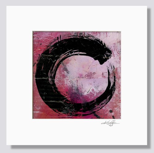 Mixed Media Enso 29 - Abstract Zen Circle Painting by Kathy Morton Stanion by Kathy Morton Stanion