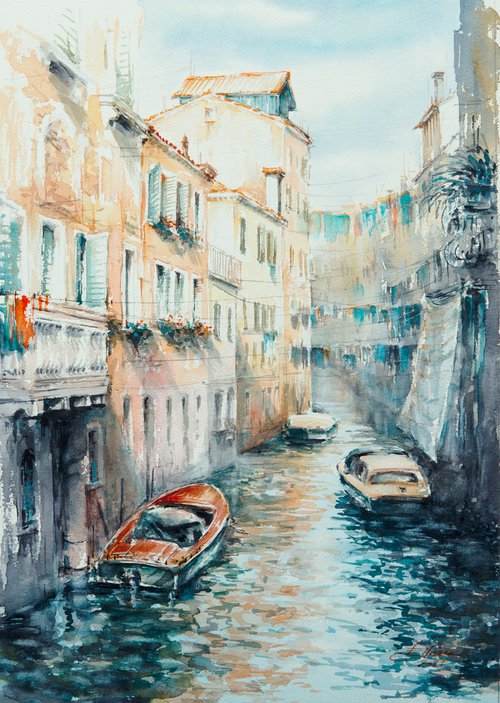 Somewhere in Venice 28 x 41 by Eve Mazur