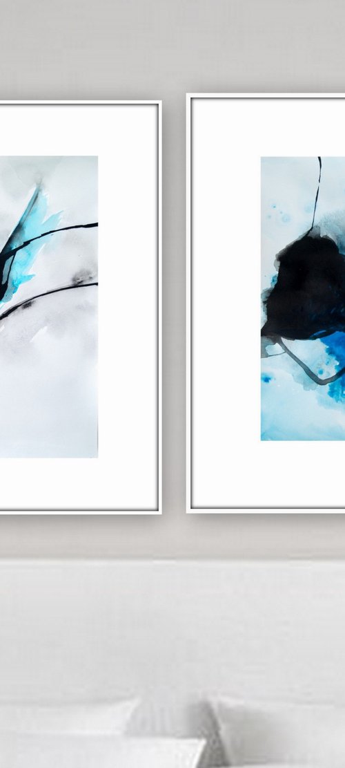 Set of two Abstract Artworks. by Nadia Moniatis