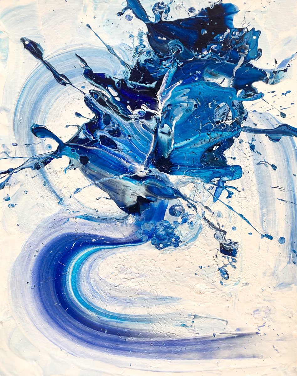 Abstract Acrylic Painting By Jean-Philippe Estebenet, 29 X 36, Les Ides De Mars, Original Artwork