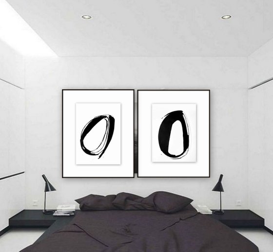 Abstract artwork. Set of 2.