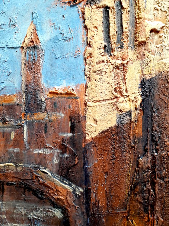 Texture painting. Reliefs of time.