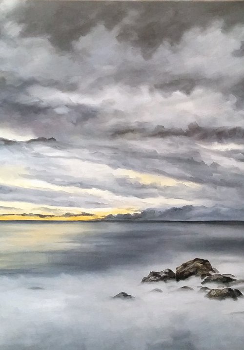 "Stillness" - Seascape - Landscape - Ocean by Katrina Case