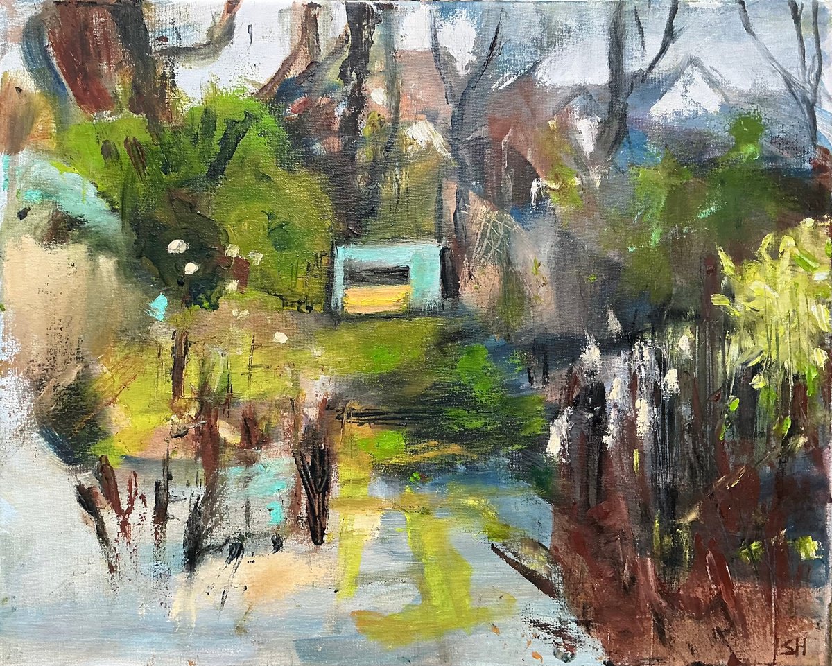 February Garden By Sandra Haney, 20 X 16, Artwork For Sale On Artfinder