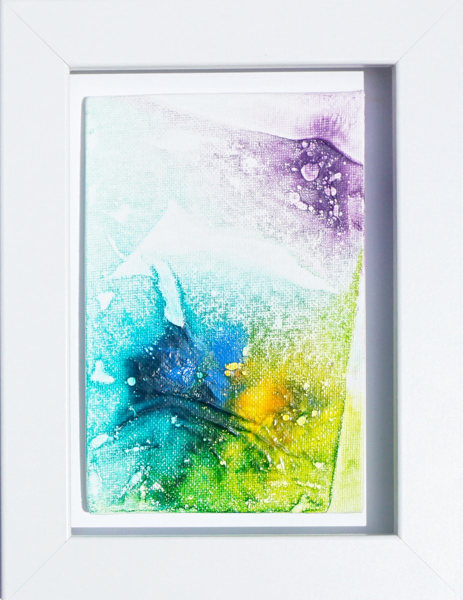 Abstract Acrylic Painting By Jelena B, 5 X 7, In May 10 5X7In ~12X18Cm, Original Artwork