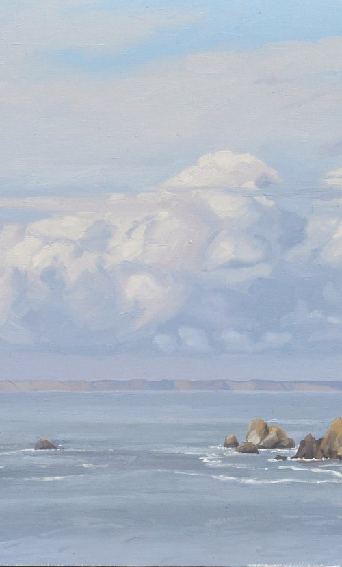 Clouds over the sea, la Pointe du Van by ANNE BAUDEQUIN