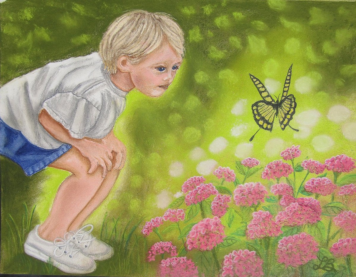 Boy and Butterfly by Linda Burnett