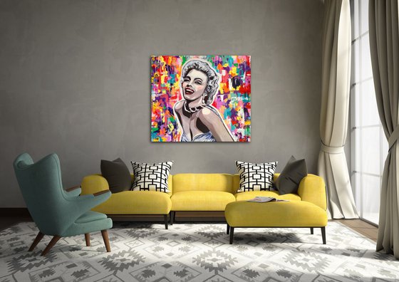 Marilyn Monroe. Goddess of Hollywood. Movie star. MODERN URBAN ART OFFICE ART DECOR HOME DECOR GIFT IDEA