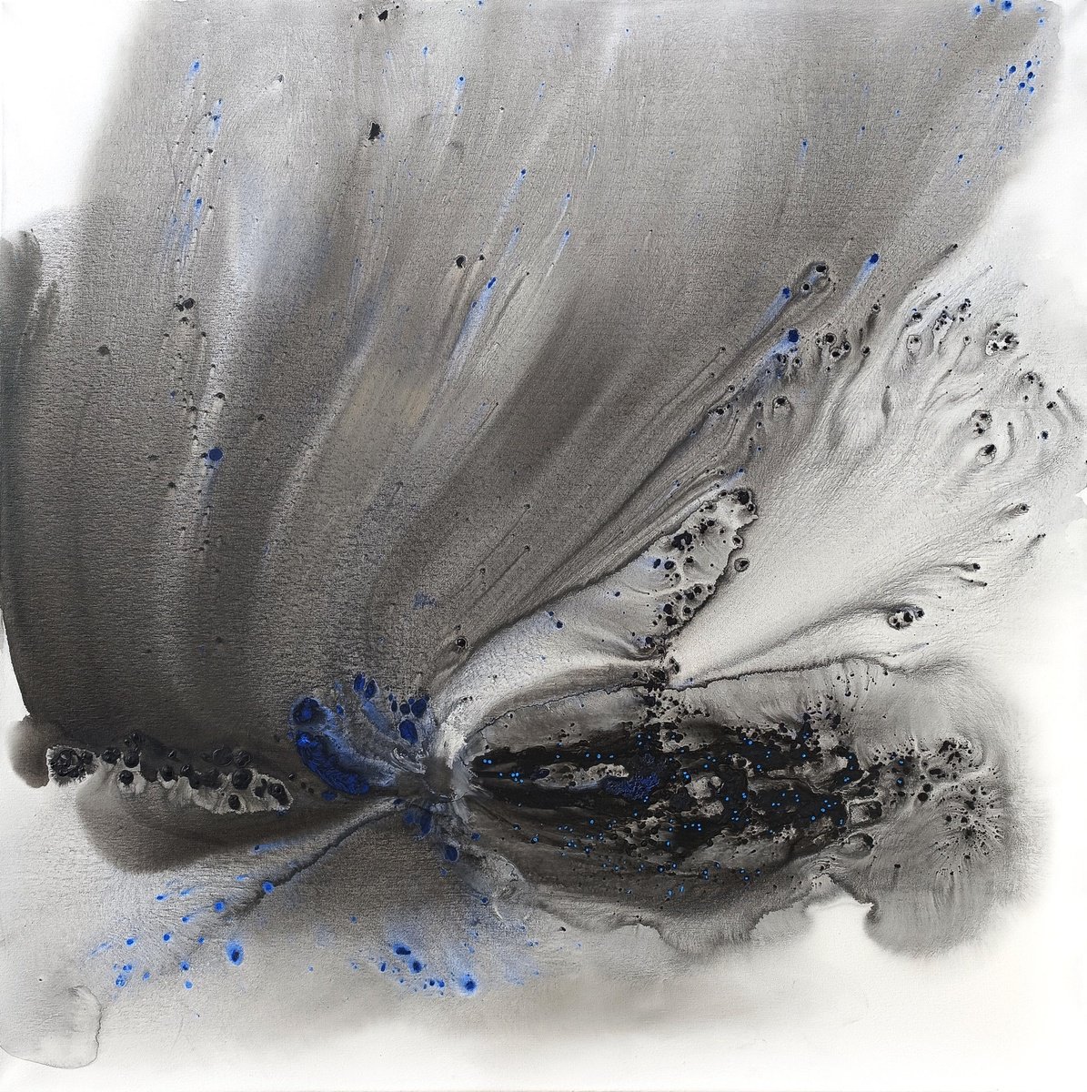 Abstract Landscape Acrylic Painting By Muriel Napoli, 47 X 47", Nature 421, Original Artwork