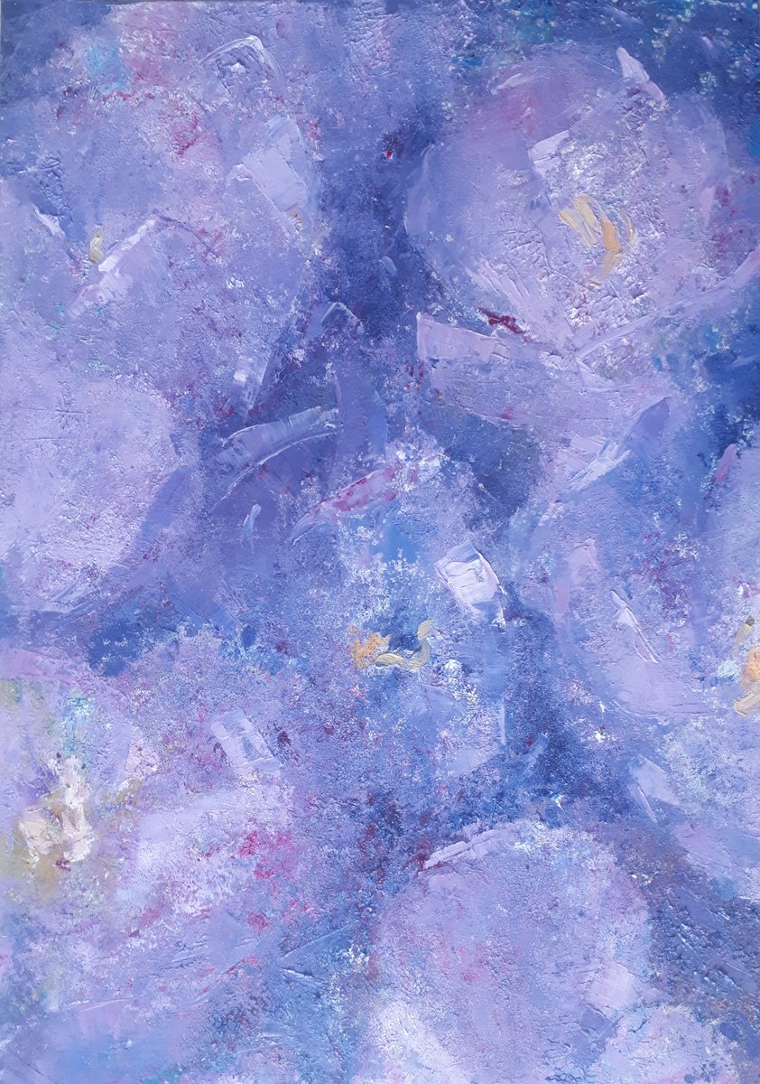 Purple snowdrops by Olga Onopko