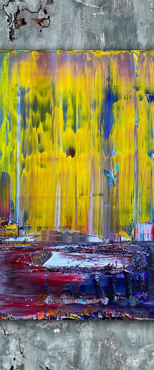 "Messing It Up" - Original PMS Abstract Oil Painting On Reclaimed Wood Panel - 14.5" x 23.5" by Preston M. Smith (PMS)