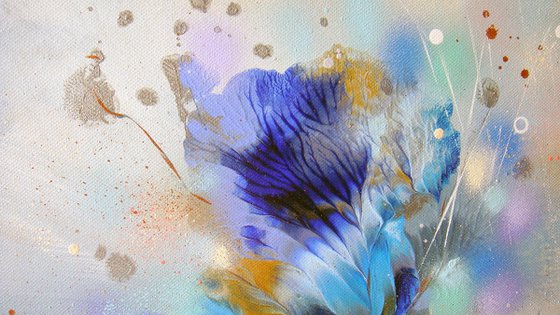 Abstract Floral Blues