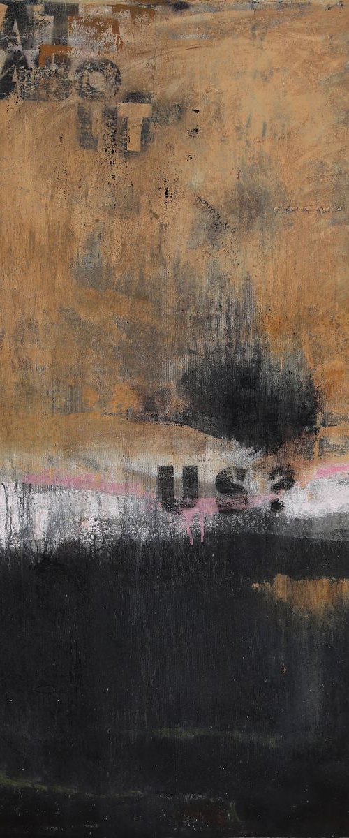 What About Us? Oil Acrylic 48x60" 120X152 cm by Bo Kravchenko