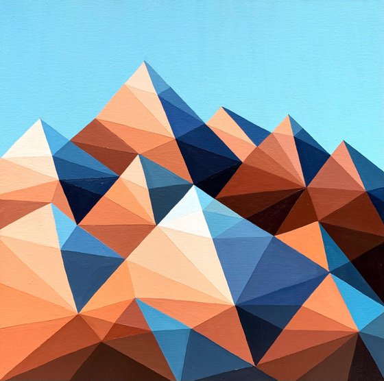 ORANGE SUNRISE IN THE MOUNTAINS