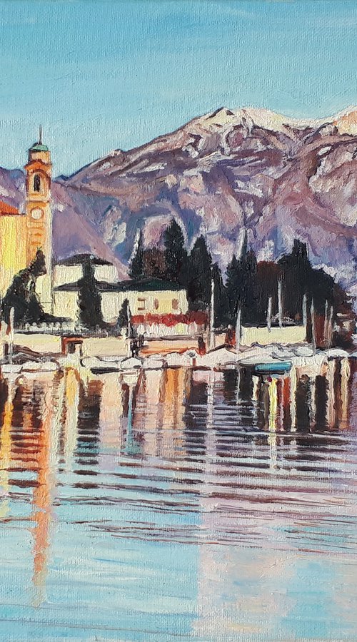 Tremezzo on Lake Como by Katarzyna Sikorska-Gawlas