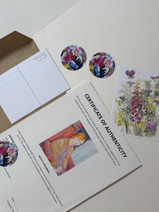 A girl in the old cardigan