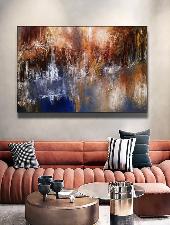 Sunrise 100x150cm Abstract Textured Painting