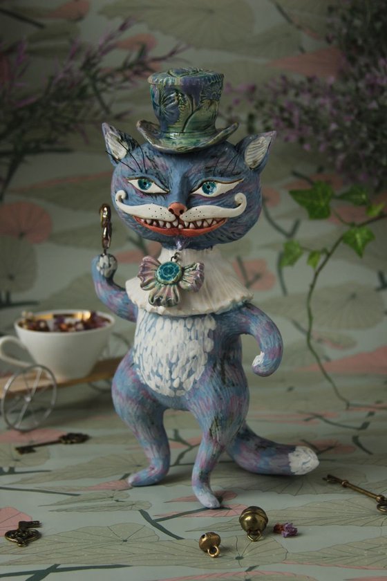 From the Alice in Wonderland. Cheshire Cat. Sculpture by Elya Yalonetski