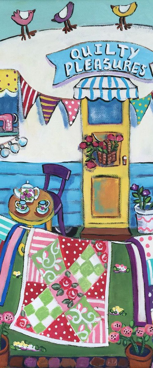 "Quilter's Vintage Camper"; a private commission for Marcie Doyle by Holly Wojahn