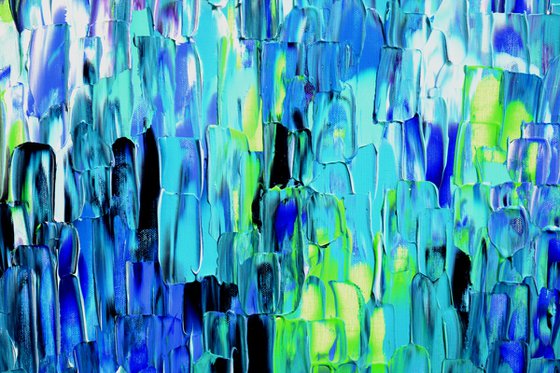 Relief Blue 36 - Large Abstract Ocean - Sea