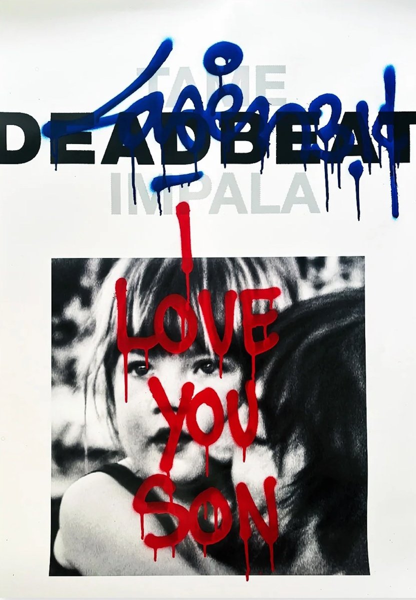 Urban And Pop Abstract Painting By Laser 3.14, 23 X 33", I Love You Son, Original Artwork