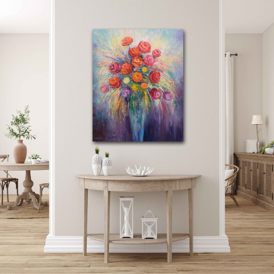 Vase of Roses