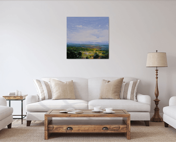 " Where Heaven Touches the Earth " Large Painting !!! 80x80cm....SPECIAL PRICE!!!