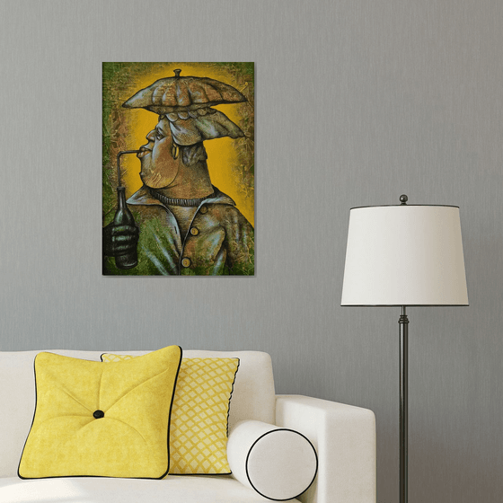 Gluttonous 50x70cm ,Acrylic/canvas, ready to hang
