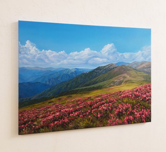 "Spring in the mountains", landscape