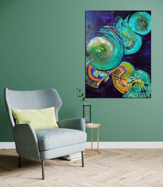 Water lilies at twilight