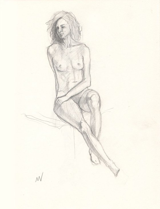 Sketch of Human body. Woman.61