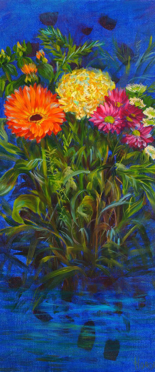 Blue Garden Bouquet by Anastasia Woron