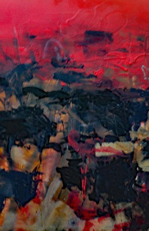 TAUREAUX SOLEIL COUCHANT by Jacques Donneaud