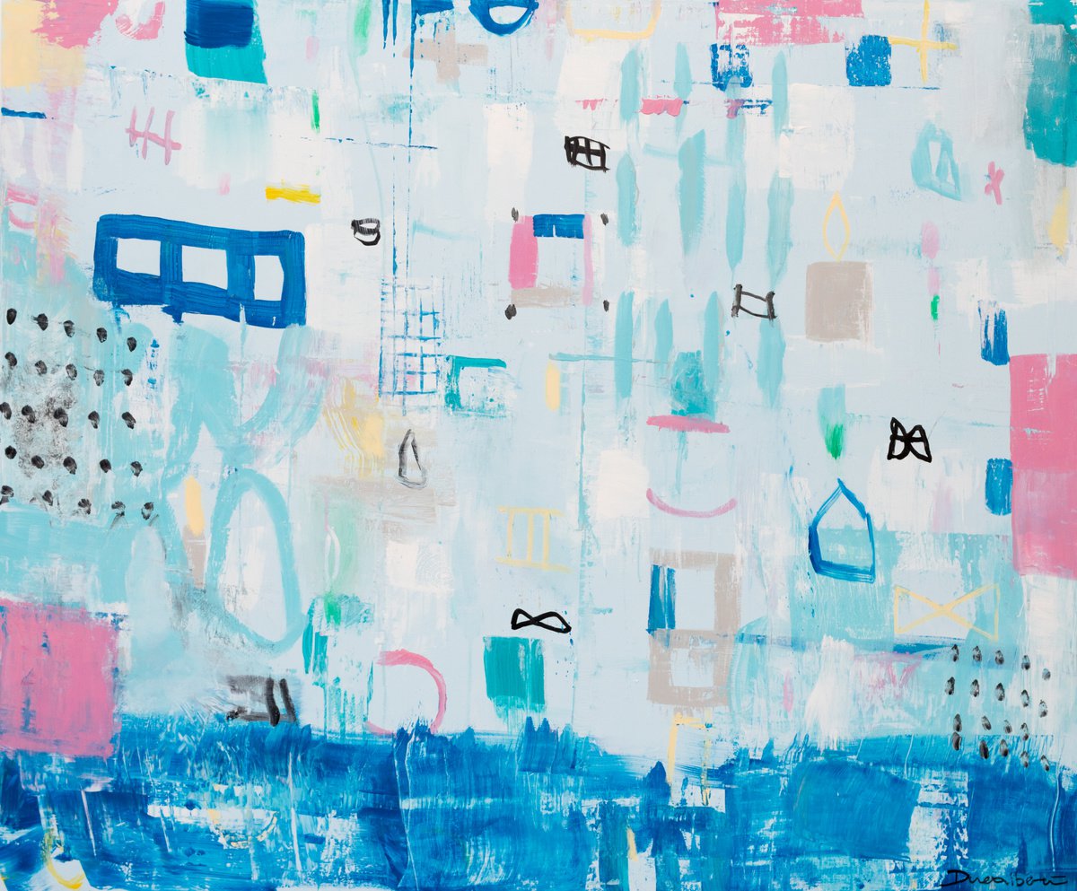Geometric Painting , Dreams 35 By Duealberi, 47 X 39, Artwork For Sale On Artfinder
