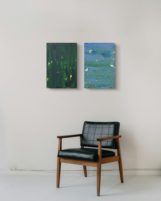 Green Moving Toward Blue