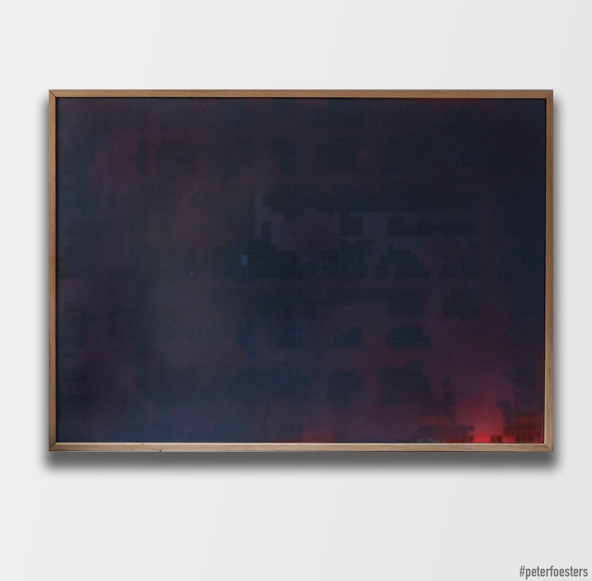 Geometric Abstract Painting By Peter Foesters, 41 X 29", The Abyss, Original Artwork