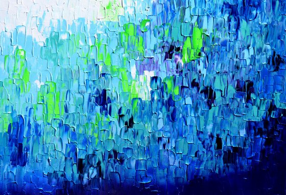 Relief Blue 35 - Large Abstract Ocean - Sea