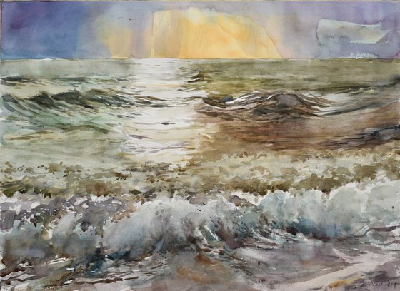 Sunset on the sea  ( 73 X 54 )