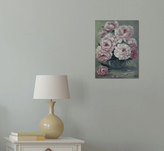 Still life with peonies