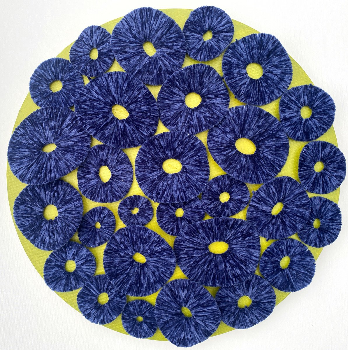 Geometric Abstract Sculpture By Swapna Namboodiri, 16 X 16", The Quiet Bloom-2, Original Artwork