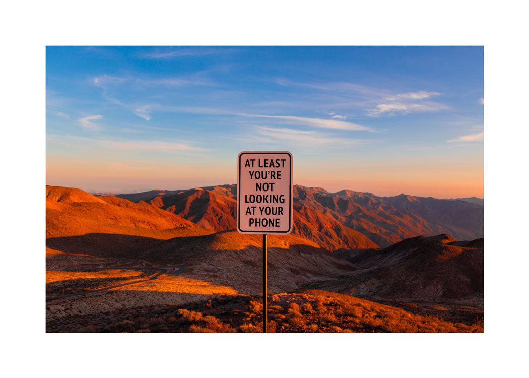 Typographic Landscape Photograph By Jack Daly, 28 X 20, Tourist Bored #5, Original Artwork