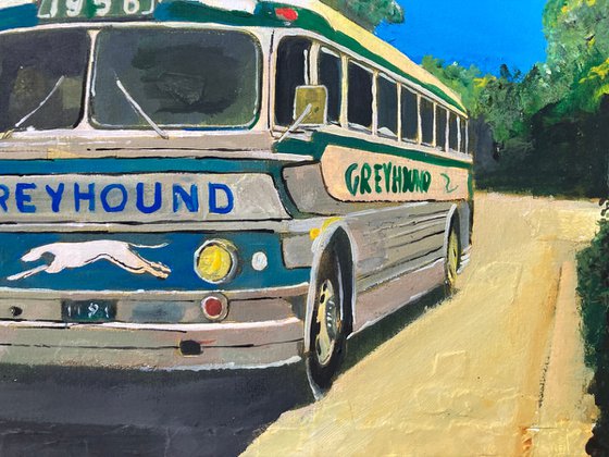Bus In An American Town