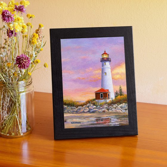 'Sunset at the lighthouse'