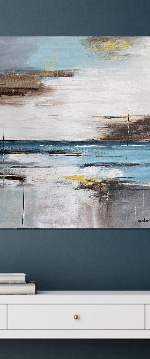 Quiet Interval – Small Square Contemporary by Tatiana Malinovscaia