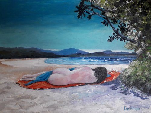 Alone on the beach by Gökhan  Alpgiray