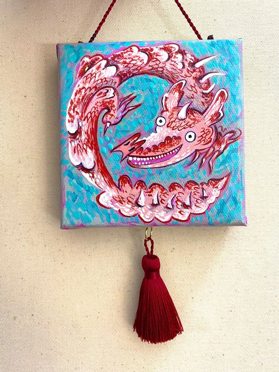 Red Dragon. Fun painting. Art object