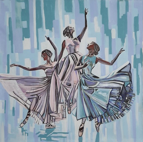 Ballerinas / 100 x 100 x 0,1 cm