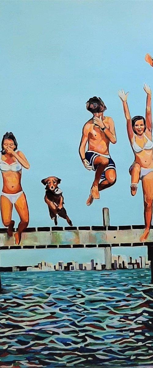 Jump / 120 x 120 x 0,1 cm by Alexandra Djokic