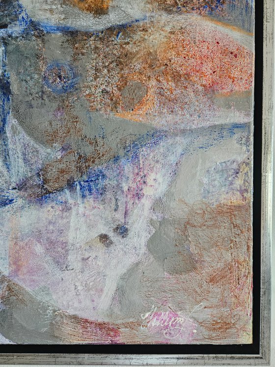Afterimage. abstract painting, framed